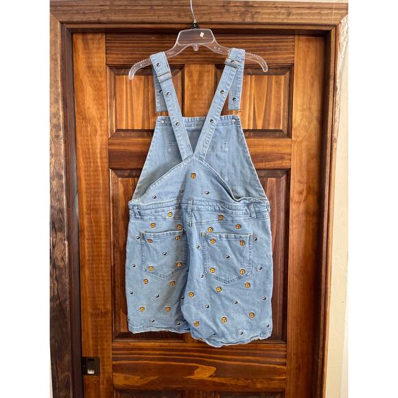 Disney Winnie the Pooh and honeybee embroidered overall shorts size 2X - Picture 4 of 6